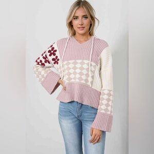 POL Colour Block Hooded Sweater M